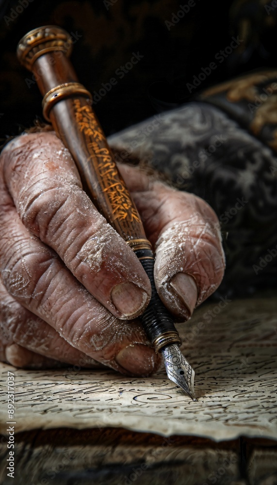 a person holding a pen and writing on a piece of paper a person holding a pen and writing on a piece of paper