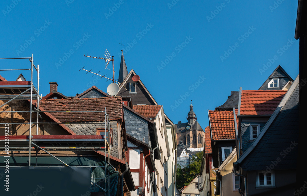Φωτογραφία Wohnen in Marburg Dächer Altstadt Fachwerk, enge Gassen
