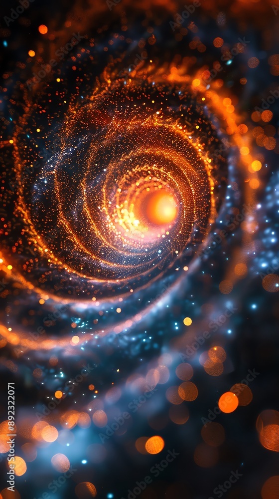 3D abstract vortex of light and music, creating a sense of motion and energy 3D abstract vortex of light and music, creating a sense of motion and energy