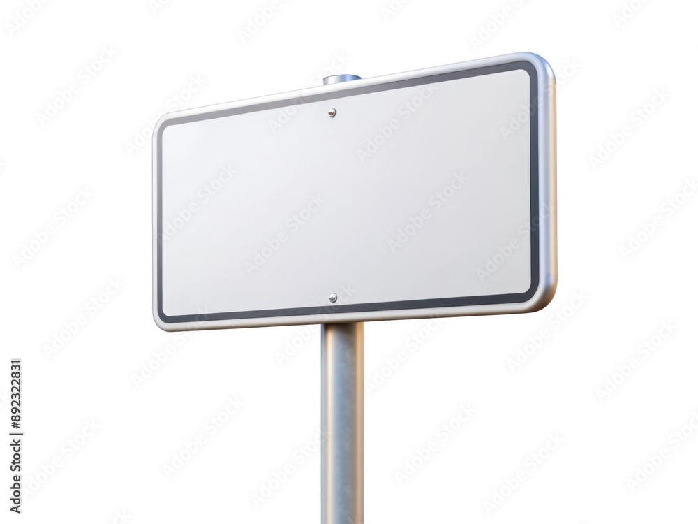Blank grey framed sign on pole, suitable for customizable messages and advertisements, with a clean and professional look. Isolated on transparent background, png. Blank grey framed sign on pole, suitable for customizable messages and advertisements, with a clean and professional look. Isolated on transparent background, png.