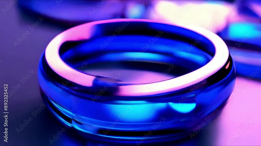 Abstract blue and purple colored rings, 3d render Abstract blue and purple colored rings, 3d render