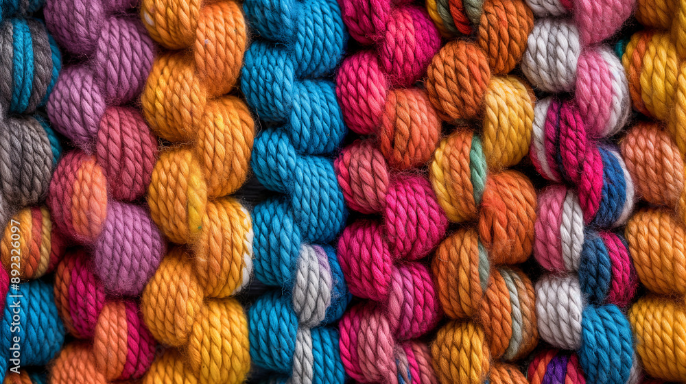A colorful ball of yarn with many different colors A colorful ball of yarn with many different colors