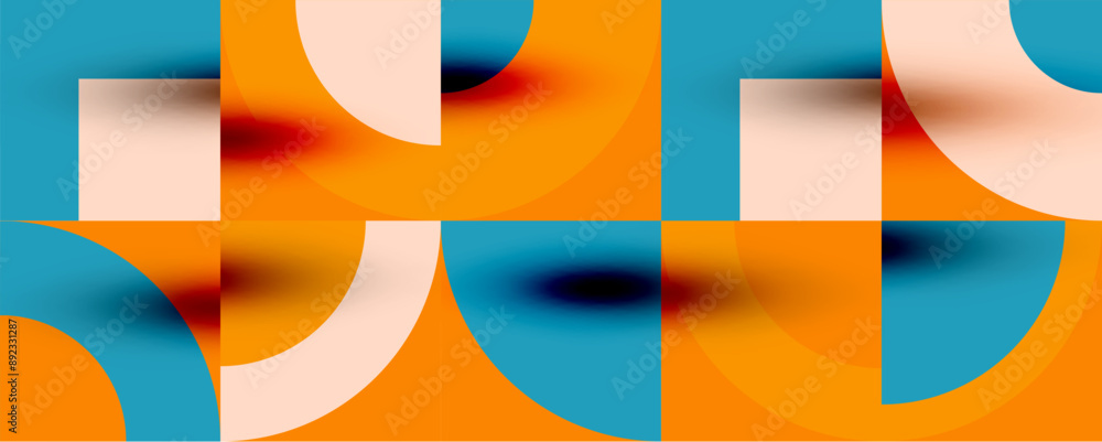Neo memphis geometric pattern with circles, squares. Pop art abstract background for covers, banners, flyers and posters and other templates Neo memphis geometric pattern with circles, squares. Pop art abstract background for covers, banners, flyers and posters and other templates