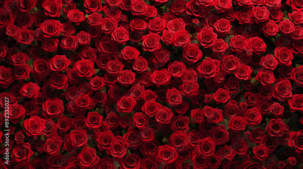 San Valentin Background with Rich Red Rose Blooms San Valentin Background with Rich Red Rose Blooms