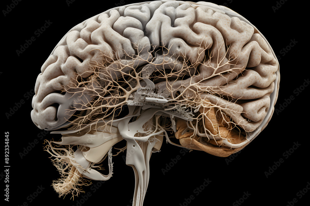 High-resolution Computed Tomography (CT) Scan of a Human Brain ...