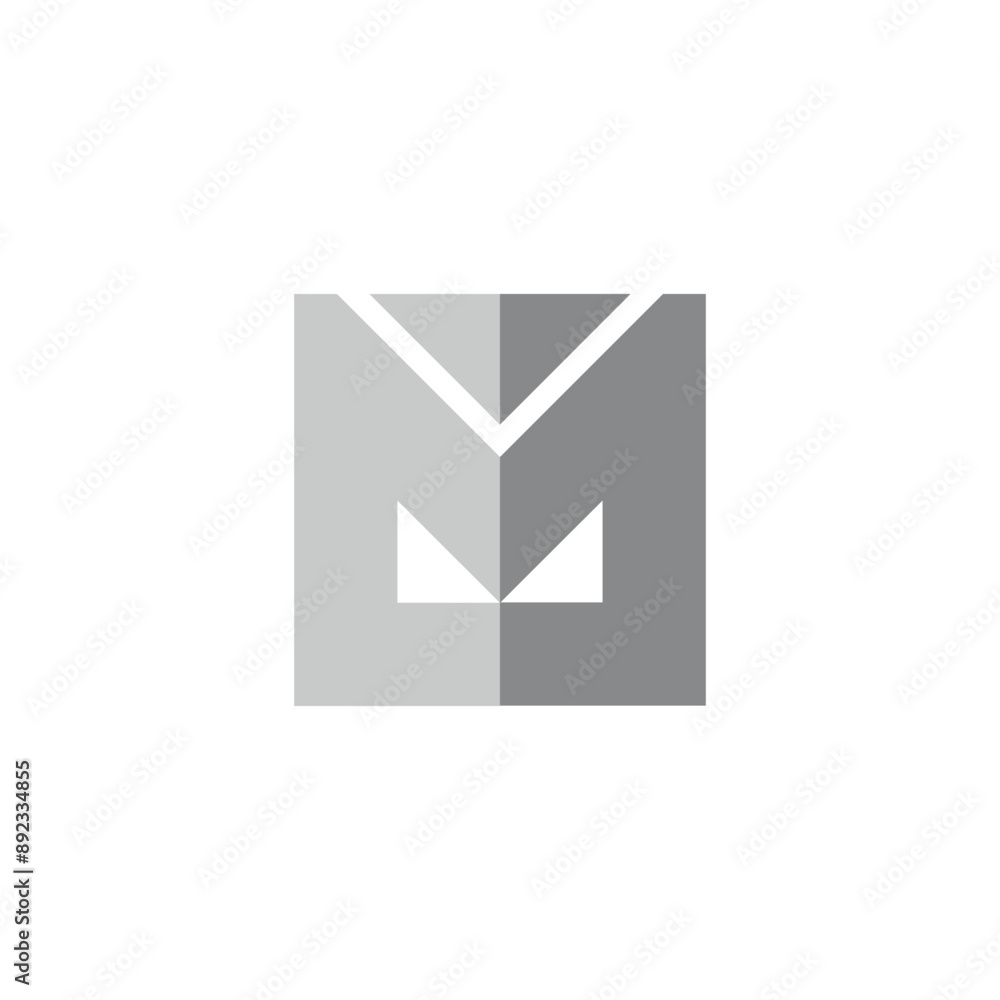 letter m shadow crown kign symbol logo vector letter m shadow crown kign symbol logo vector