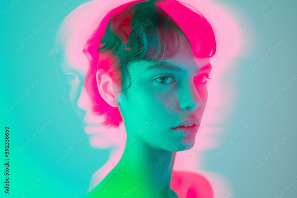 double exposure portrait of a woman double exposure portrait of a woman