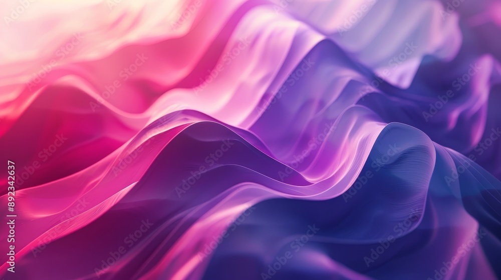 Abstract 3D rendering of flowing colorful abstract surface with soft gradients Abstract 3D rendering of flowing colorful abstract surface with soft gradients