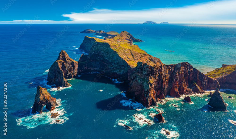 View of one of the best sights of Madeira Island. Cape Ponta de São Lourenço, Madeira Island, Portugal