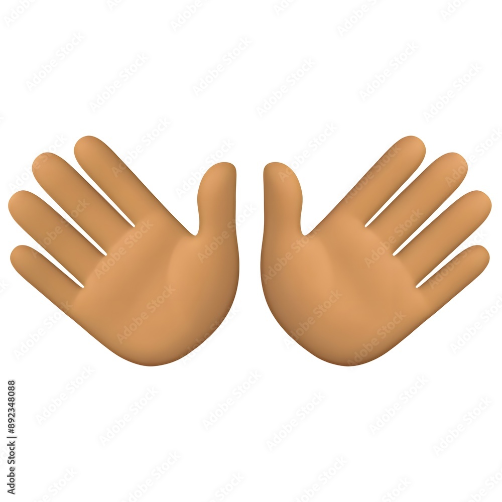 Open Hands: Medium Skin Tone Open Hands: Medium Skin Tone