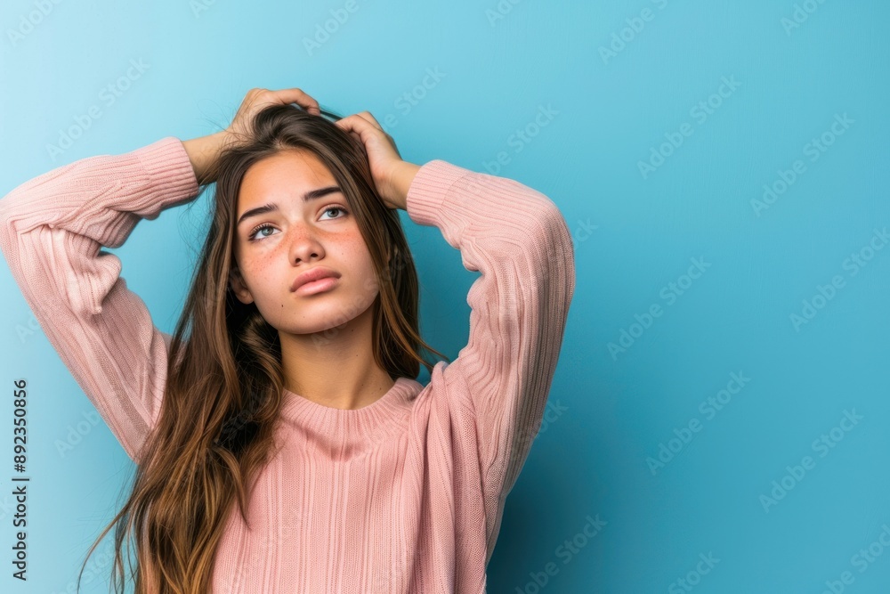 young woman experiencing confused thoughts young woman experiencing confused thoughts