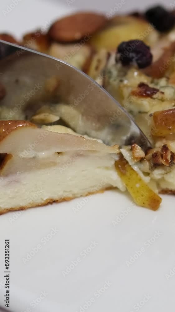 Lochina berry pie. Blueberry Peach Pie in a baking tray Lochina berry pie. Blueberry Peach Pie in a baking tray