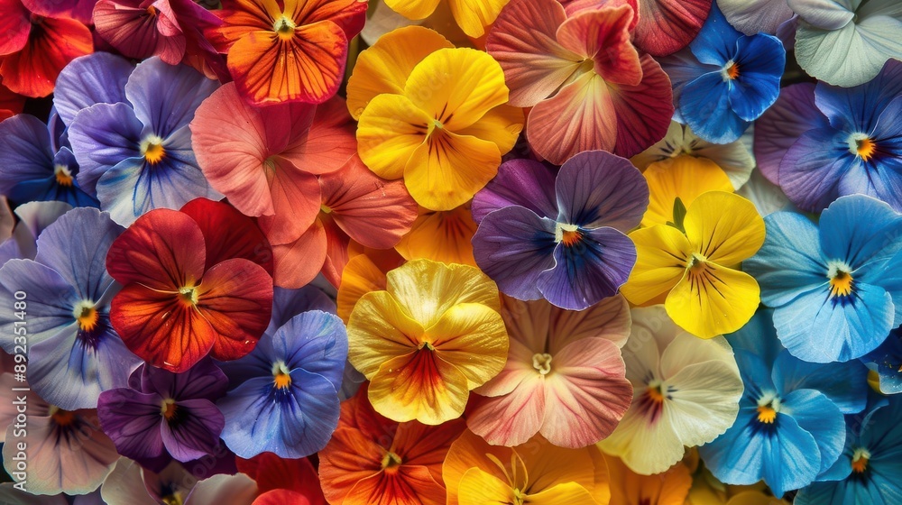 Growing edible flowers beauty and flavor combined, close up on colorful blossoms Growing edible flowers beauty and flavor combined, close up on colorful blossoms