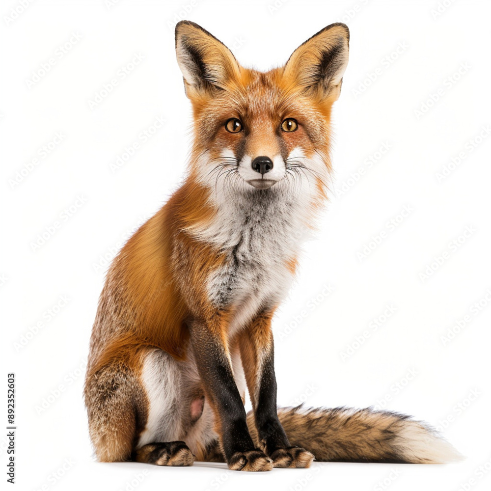 Fox isolated on white background Fox isolated on white background