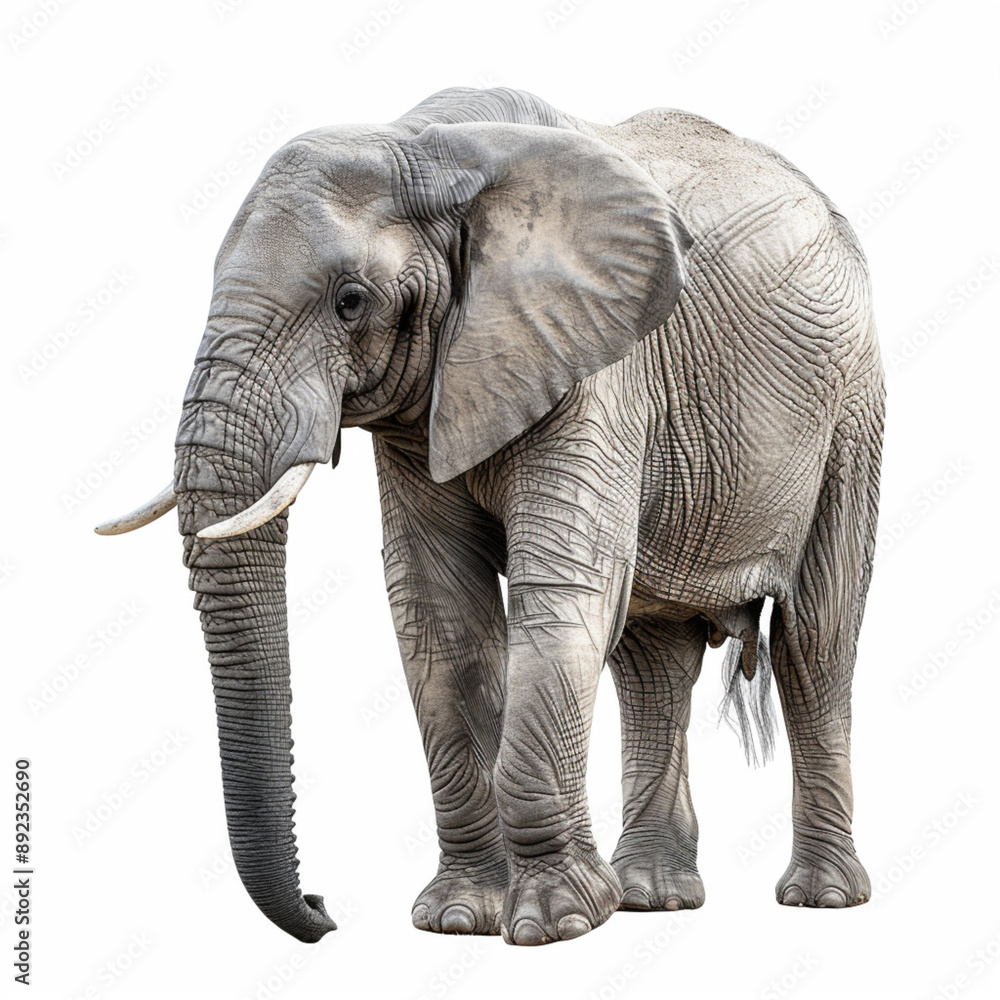 Obraz premium Elephant isolated on white background