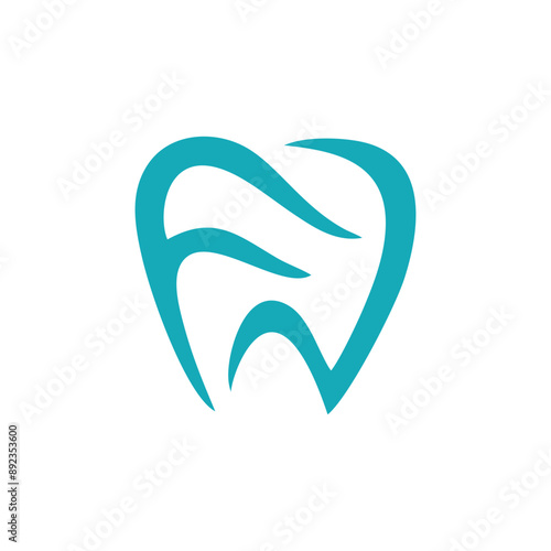 letter f dental logo design