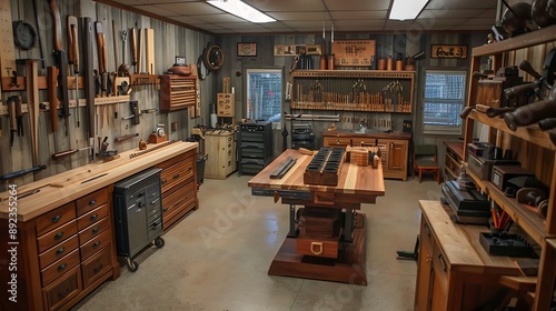 Artisan craftsman's woodworking garage