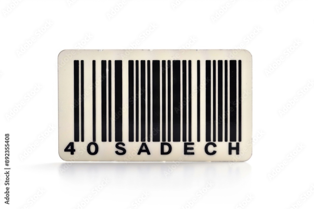 A close-up view of a barcode on a white surface, perfect for use in product packaging or inventory management A close-up view of a barcode on a white surface, perfect for use in product packaging or inventory management
