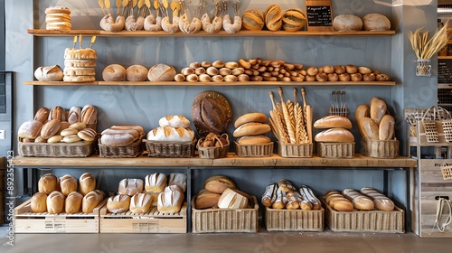 Wallpaper Mural Artisan bakery garage with professional baking equipment and a display of fresh breads Torontodigital.ca