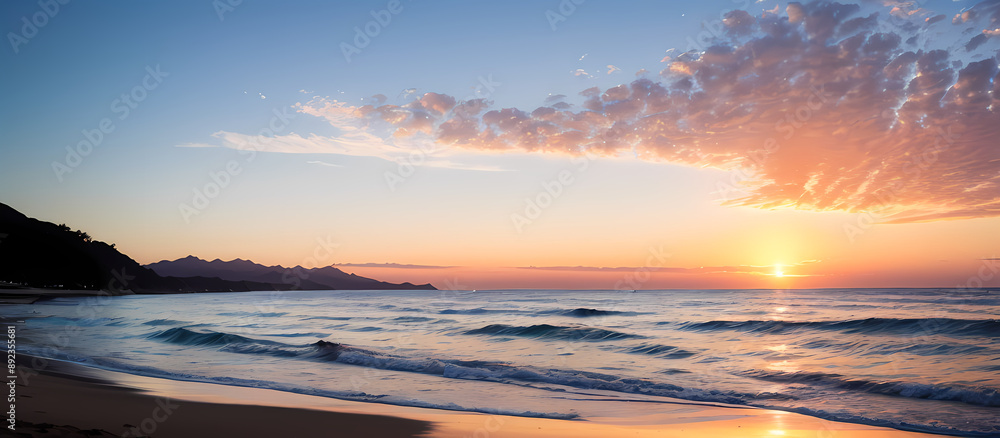 Fototapeta premium sunset on the beach