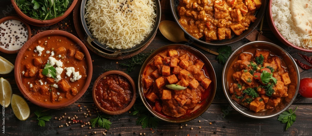 Indian Cuisine Feast: Curries, Rice, and Sauces Indian Cuisine Feast: Curries, Rice, and Sauces