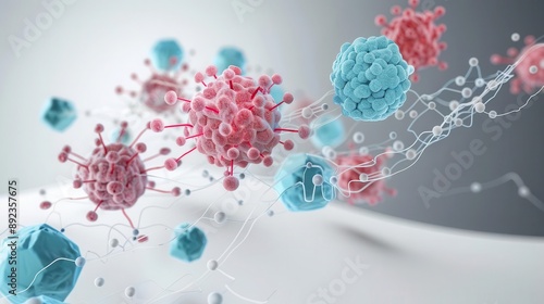 3D schematic of mast cell activation and mediator release, mast cell, immune reaction