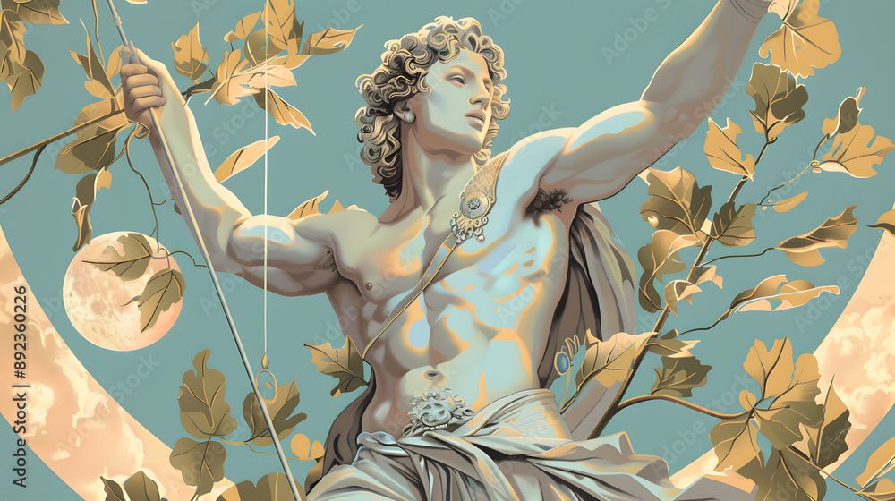 Greek god Apollo illustration, Apollo, the God of music, truth and ...