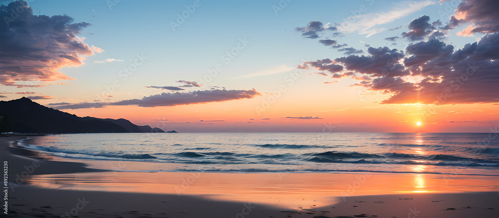 Fototapeta premium sunset over the sea
