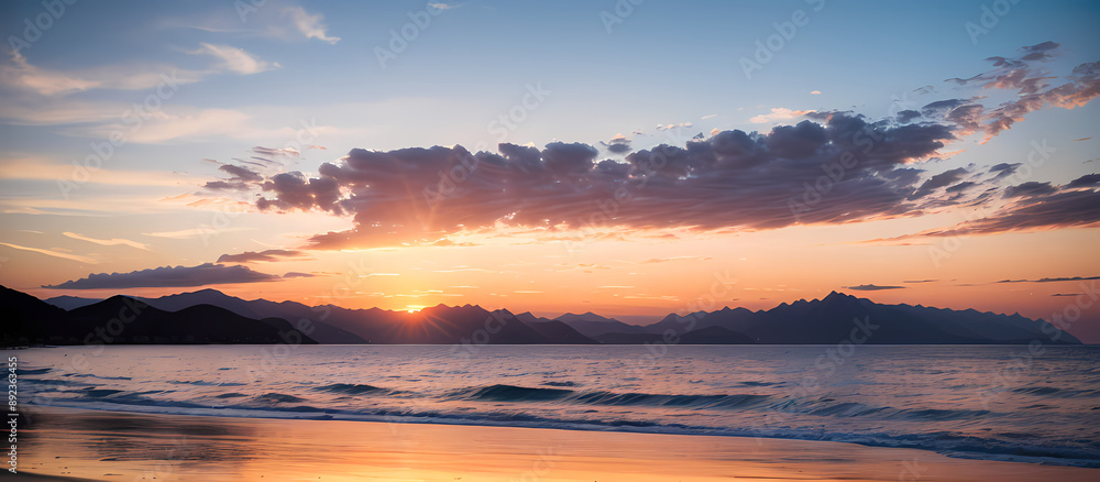 Fototapeta premium sunset over the sea