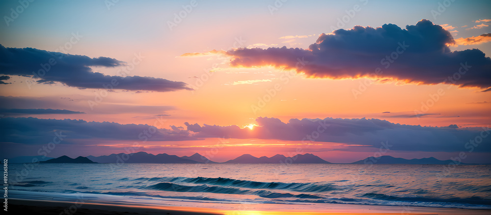 sunset over the sea sunset over the sea