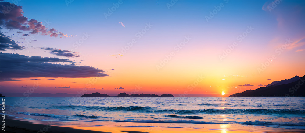 Fototapeta premium sunset over the sea