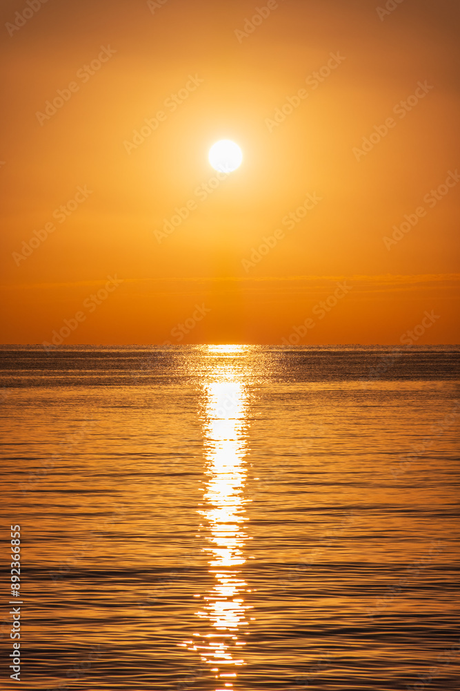 Beautiful red and orange sunrise over the sea. Beautiful red and orange sunrise over the sea.