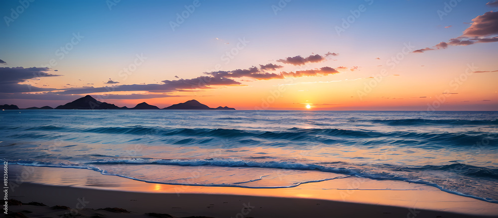 Fototapeta premium sunset over the sea