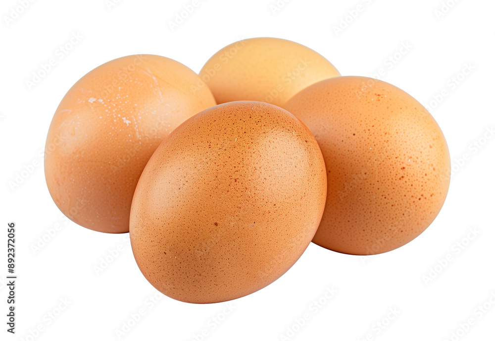 four brown chicken eggs isolated on a transparent background, cut-out, PNG four brown chicken eggs isolated on a transparent background, cut-out, PNG