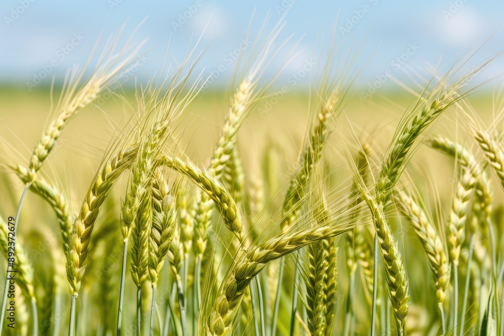 Whispers of Wind Over Endless Wheat Field, Soft Green Glow Whispers of Wind Over Endless Wheat Field, Soft Green Glow