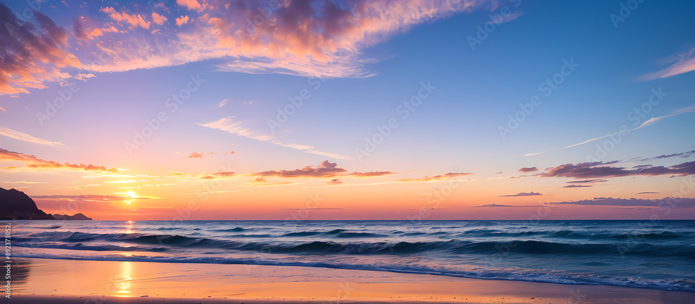 Fototapeta premium sunset over the sea