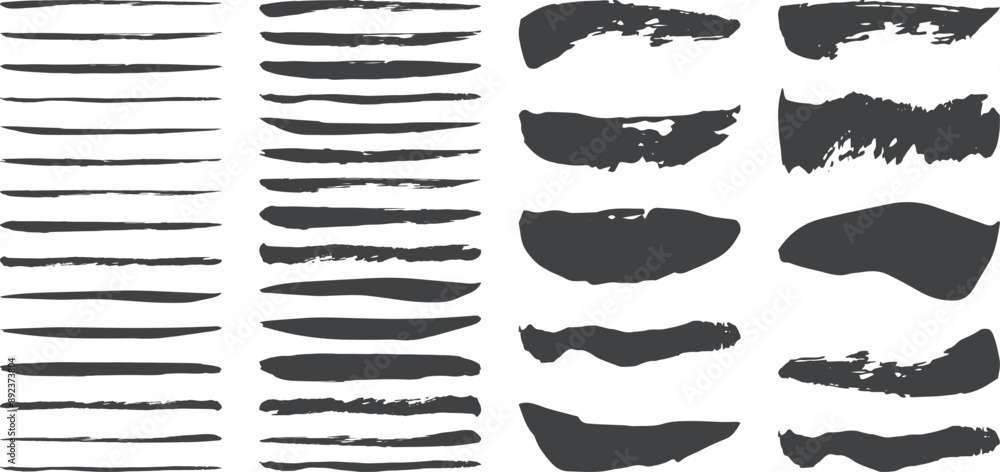 手書きの筆のライン素材 筆文字 ベクター 線 黒 Set of grungy vector black brushes.ink brush strokes. brush collection isolated. 手書きの筆のライン素材 筆文字 ベクター 線 黒 Set of grungy vector black brushes.ink brush strokes. brush collection isolated.