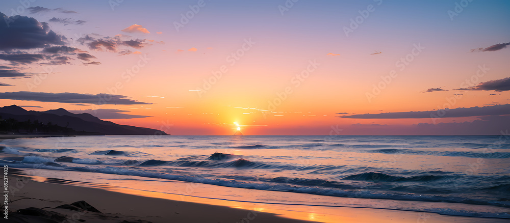 Obraz premium sunset over the sea