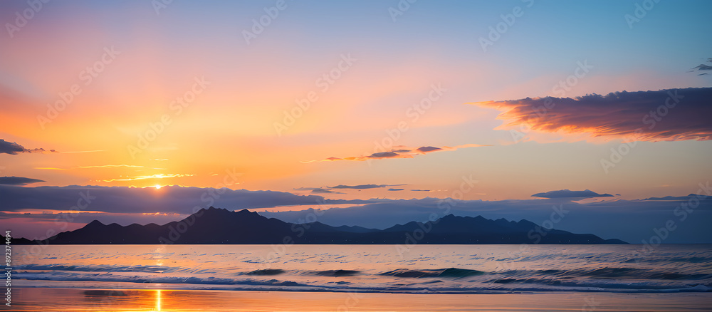 Fototapeta premium sunset over the sea