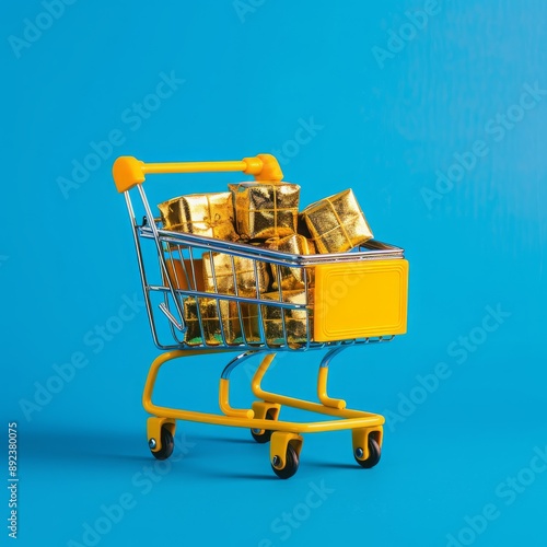 shopping cart in the supermarket