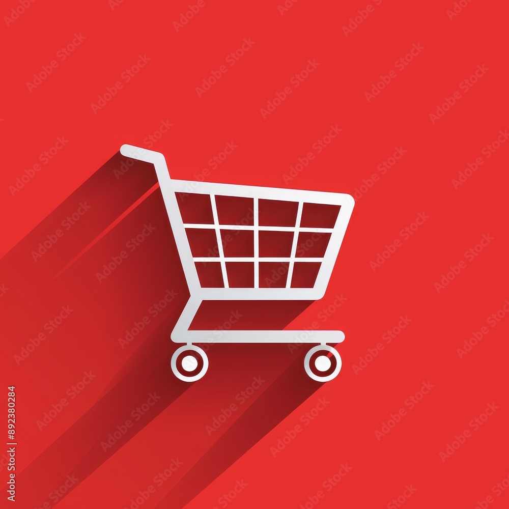 red shopping cart red shopping cart