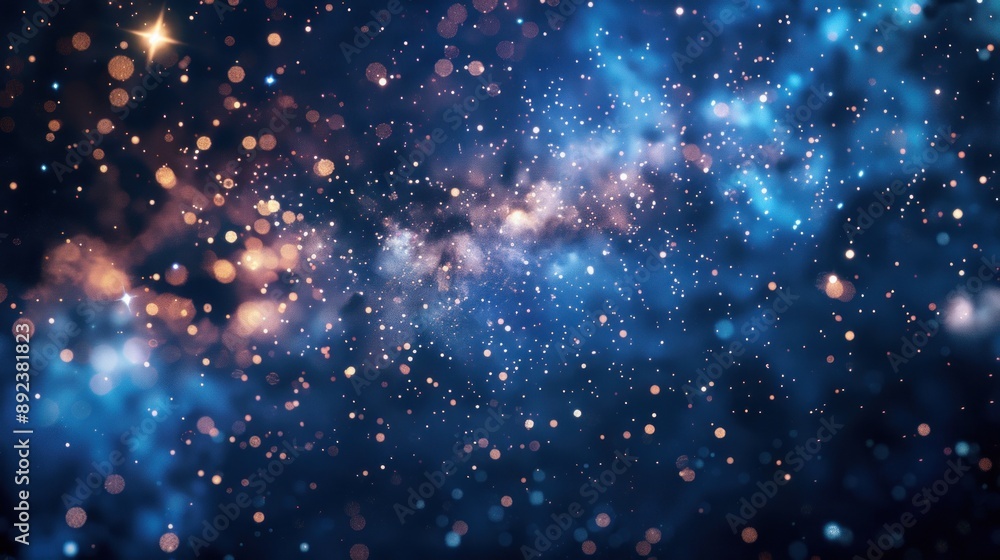 Obraz premium Abstract Night Sky with Stars and Nebulae