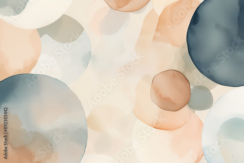 Wallpaper Mural Soft pastel abstract background. Fluid, elegant watercolor painting with flowing shapes and subtle gold accents for design and print. Design for poster, wallpaper, greeting card, invitation Torontodigital.ca