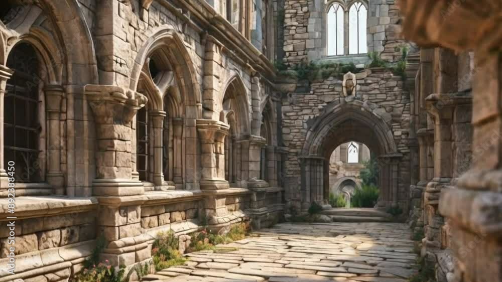 castle buildings, historical buildings, museums. generative ai