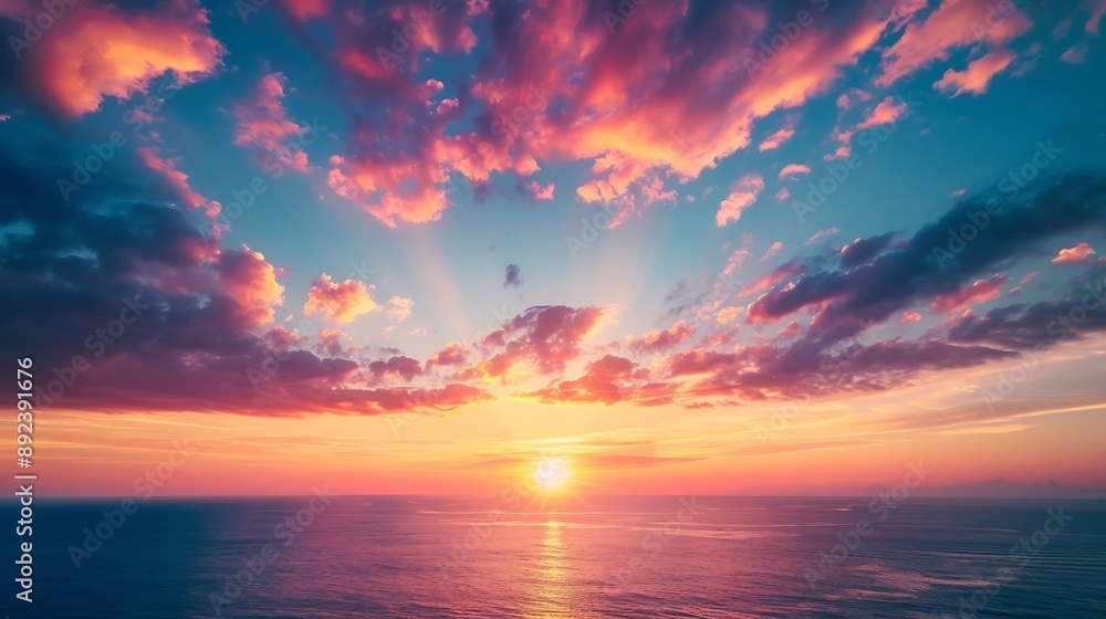 Stunning Sunset Over the Ocean Stunning Sunset Over the Ocean