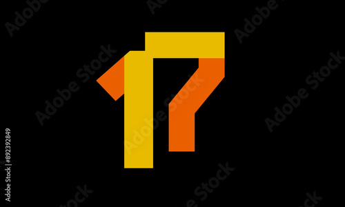 Free Download 17 Orange Logo Number Half Yellow Simple - GFXLoad