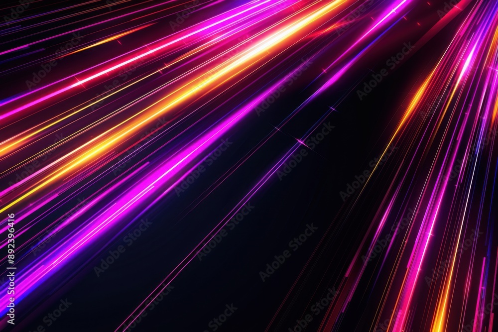Abstract background with colorful neon light rays Abstract background with colorful neon light rays