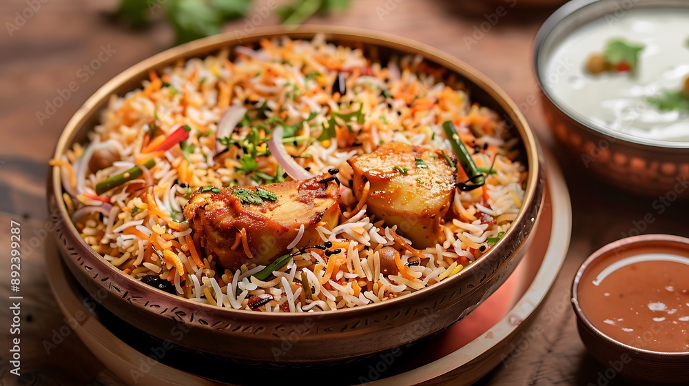 For shipping at home biryani is sent in an useful box with raita sauce For shipping at home biryani is sent in an useful box with raita sauce