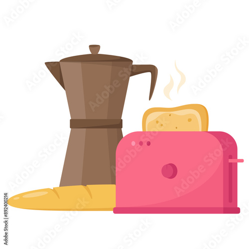 Toaster and kettle