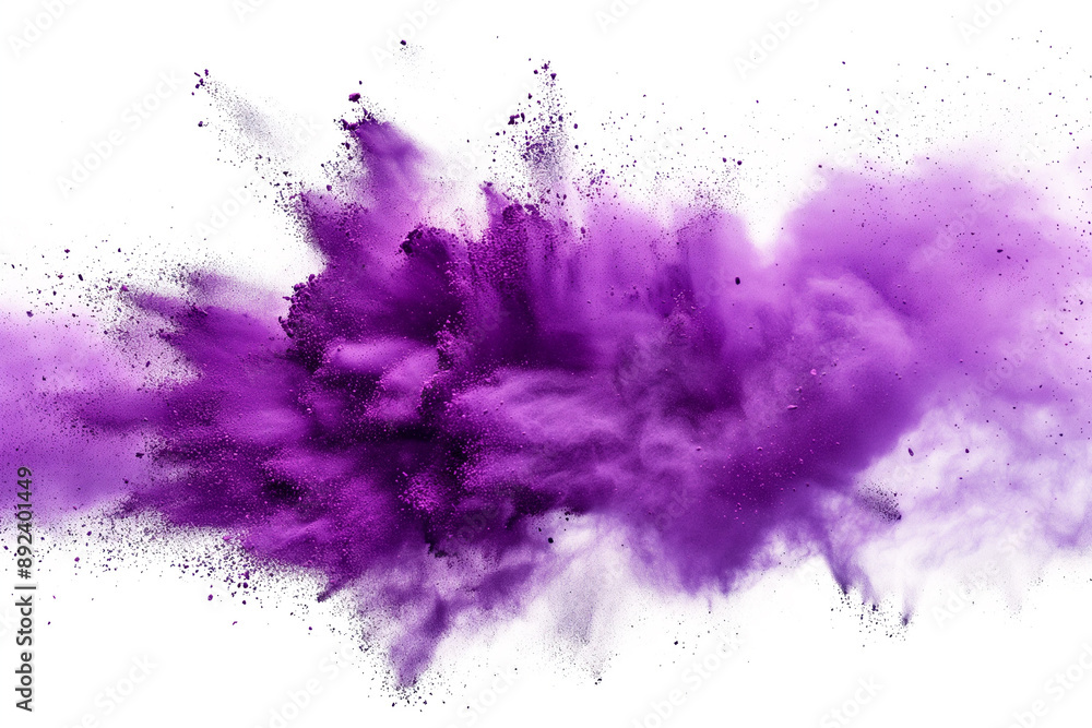 abstract purple powder splash on white background abstract purple powder splash on white background